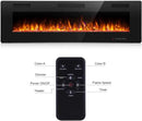Antarctic Star 42 Inch Electric Fireplace in-Wall Recessed and Wall Mounted, Fireplace Heater and Linear Fireplace with Multicolor Flame, Timer, 750/1500W Control by Touch Panel & Remote by CozyNest Decor