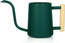 Watering Can Indoor Plants, 35 oz/1000 ml Metal Stainless Steel Watering Can Pot with Long Spout for Indoor House Plants Bonsai Outdoor Garden Flower Decorative (Alpinegreen) by GreenHaven Gardens