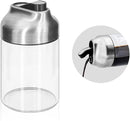 Aelga Soy Sauce Dispenser, 7oz Non-Drip Spout Oil and Vinegar Dispenser with Auto Flip Cap, Glass Oil Cruet for Kitchen Cooking by CozyNest Decor