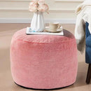 Foot Ottoman 20"x15" Small Automan Foot Rest Pouf Ottoman Cover Round with Sponge Small Foot Rest Filled Foot Pouf Ottomans Stuffed Pink Mushroom Modern Ottomans Hassock Footstool Footrest for Couch by CozyNest Decor