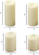 CANDLE CHOICE Waterproof Outdoor Battery Operated Flameless Pillar Candles with Timer White Plastic Realistic Flickering Electric LED Lights for Lantern Garden Wedding Christmas Decorations 9 Pack by GreenHaven Gardens