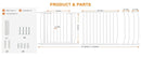 Extra Wide Baby Gate Extra Tall Dog Gate for Stairs Doorways White Metal Tension Child Pet Safety Gates with Pressure Mount 67-71.5 Inch (White) by TinyTreasures Baby Boutique