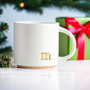 COLLECTIVE HOME - Monogram Ceramic Mugs, 15 oz Golden Initial Coffee Cups, Elegant Alphabet Tea Mugs, Elegant Personalized Mug with Gift Box, Luxurious Cups for Office and Home (m) by CozyNest Decor