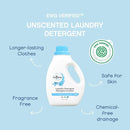 AspenClean Natural Laundry Detergent Unscented - 100% Natural, Organic, HE Liquid Laundry Detergent- Vegan, Non-Bio, Cruelty-Free, Biodegradable - Safe for Babies, Pets & Kids - EWG Certified (2 pack) by TinyTreasures Baby Boutique