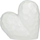 Deco 79 Porcelain Ceramic Heart Decorative Sculpture Dimensional Angled Origami Inspired Home Decor Statue, Accent Figurine 12" x 6" x 11", White by CozyNest Decor