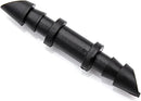Mini Skater 5mm (Dia) Double Barbed Hard Plastic Water Hose Straight Connector Fitting, Micro Drip Irrigation Systems Quick Connect Hose Sprinkler Adapters Fit of 4/7mm Tube(Black,50PCS) by GreenHaven Gardens