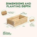 Greenes Fence Cedar Wood Planter Box, 21" x 11" x 7" - Made in USA with North American Cedar by GreenHaven Gardens