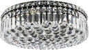 6-Lights Black Crystal Flush Mount Chandelier Light Fixture K9 Crystals Modern Ceiling Lights Elegant Pendant Lamp for Bedroom,Hallway,Bar,Living Room,Dining Room,H5.9 xW20 (Bulbs Not Included) by CozyNest Decor