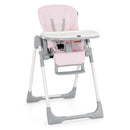 INFANS High Chair for Babies & Toddlers, Foldable Highchair with Multiple Adjustable Backrest, Footrest and Seat Height, Removable Tray, Detachable PU Leather Cushion, Built-in Rear Wheels (Pink) by TinyTreasures Baby Boutique
