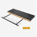 Floating Shelf, Set of 2 Wall Shelf, 24 in W x 12.75 in D x 2 in H Wooden Floating Wall Shelf with Invisible Brackets for Living Room/Bedroom/Bathroom/Kitchen Storage and Decor, Black Wood by CozyNest Decor