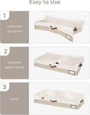 StorageWorks Large Under Bed Storage Containers with Handles and Label Holder, 2 Pack Ultra-thick Fabric Underbed Bins, Closet Organizer for Clothes, Blankets, Sweater by CozyNest Decor