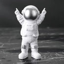 4 Pcs Silver White Astronaut Statues Set, Spaceman Sculpture Figurines Home Ornament Cake Toppers Gift by CozyNest Decor