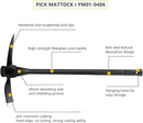 glorousamc Forged Adze Pick, Weeding Mattock Hoe Pick Mattock with Fiberglass Handle, Garden Pick, Great for Loosening Soil, Archaeological Projects (5LB-with 36" Fiberglass Handle) by GreenHaven Gardens