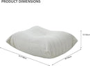 Luxury Ottomans, Modern Square Foot Rest for Sofa Couch Chair, Lazy Floor Seating, Fireside Bean Bag Chair, Tatami Sofa Lounger for Living Room, Bedroom, Office, White by CozyNest Decor