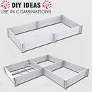 4'x4' White Vinyl Raised Garden Bed Kit, Outdoor Above Ground Garden Box for Growing Vegetables, Flowers, Herbs, DIY Gardening, Whelping Pen and More by GreenHaven Gardens
