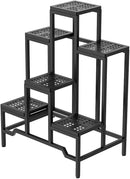 Plant Stand - Aluminum Indoor/Outdoor Flower Rack, Waterproof & Rust-Proof, Stable Support for Pots, Perfect for Living Room, Balcony, Garden, and Office (Black, 6 Tier) by GreenHaven Gardens