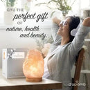 d'aplomb 100% Authentic Natural Himalayan Salt Lamp; Medium Hand Carved Natural Chunk Pink Crystal Rock Salt from Himalayan Mountains; Dimmer Cord; 7 lbs by CozyNest Decor
