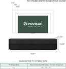 POVISON Fully-Assembled Mid Century Modern TV Stand, 70.87" Entertainment Center with LED Light, Black Walnut Solid Wood TV Console for Living Room, TV Stand with Storage