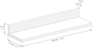 Mobili Fiver, Set of 2 Rachele Shelves, 23.62 in, Ashwood White, Melamine-Finished, Wall Mounted Shelves for Bedroom, Corridor, Kitchen, Entrance, Living Room, Office, Italian Furniture by CozyNest Decor