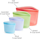 Stasher Premium Silicone Reusable Food Storage Bags, 4-Pack, Multi, Multi-Use Food Storage Bags, Lunch Bag, Travel Containers, BPA Free, Leak-free, Dishwasher-Safe, Eco-friendly by TinyTreasures Baby Boutique
