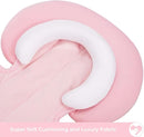 COOLBEBE New 2-in-1 Babybody Supports for Baby Newborn Infants - Extra Soft Stroller Cushion Pads Car Seat Insert, Perfect for Carseats, Strollers, Swings, Pink by TinyTreasures Baby Boutique