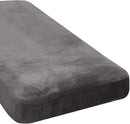 H.VERSAILTEX Velvet Stretch Individual Chaise Cover Sectional Couch Covers for L Shaped Sofa Both Left/Right Furniture Protector Seat Cushion Sofa Cover (1 Piece Chaise Cover, Grey) by CozyNest Decor