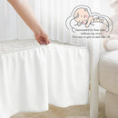 Horbaunal 2 Pack Crib Skirt & Crib Bed Sheet Set, White Crib Bed Skirt 28" x 52" with 14" Drop Dust Ruffle, Soft Microfiber Toddler Bedskirt Nursery Bedding Skirt for Baby Girls and Boys by TinyTreasures Baby Boutique