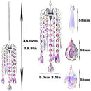H&D HYALINE & DORA Chandelier Wind Chimes AB Coating Crystal Prisms Hanging Suncatcher Pendant Home Decor Gifts by GreenHaven Gardens