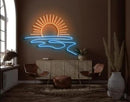 LED Decorative Lights USB Interface Mountains Sunrise Sunset Led Neon Signs Home Decoration Wall Art Holiday Gift Brightness Adjustable 15.7''x16.5'' by CozyNest Decor