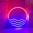 LED Decorative Lights USB Mountains Sunrise Sunset Led Neon Signs Home Decoration Wall Art Holiday Gift Brightness Adjustable 15''x15'' by CozyNest Decor