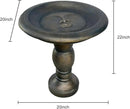SKYFIRE 22-Inch Fibre Reinforced Concrete Pedestal Floor Fountain and Bird Bath Outdoor Decor for Garden, Patio, Lawn, Backyard - 20”L X 20”W X 22”H Antique Pedestal Birdbath by GreenHaven Gardens