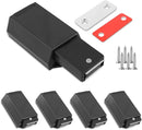 Heavy Duty Push to Open Door Latch, 5 Pack Black Magnetic Push Latches, Hidden Push Touch Latch Hardware for Push to Open Cabinet, Magnetic Door Catch for Cabinet Drawer Wardrobe Kitchen Door by TinyTreasures Baby Boutique