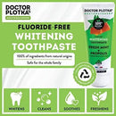 MOUTHWATCHERS Whitening Fluoride Free Naturally Sourced Toothpaste, 3 oz Tube, for Sensitive Teeth and Gums, Fresh Organic Mint and Propolis, by Dr. Plotka's by CozyNest Decor