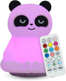 Combined Bluetooth Speaker & LED Nightlight With 9 Color Emissions, Child Friendly Silicone & BPA Free Monkey, USB Recharging, Receives Audio From Computer, Phone Or Tablet, Remote Control (Panda) by TinyTreasures Baby Boutique