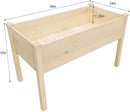 Raised Garden Bed 48.5x24.4x30 Inch, Elevated Wood Planter Box with Legs for Vegetable Flower Herb Outdoors Backyard, Patio, Balcony with Liner (Natural Wood) by GreenHaven Gardens