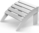 GREENVINES Adirondack-Ottoman | HDPE Plastic | Outdoor Footrest | All Weather | Foot Rest | Foot Stool | White | for Adirondack Chair | for Patio Backyard Pool by CozyNest Decor