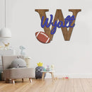Personalized Football Name Sign, Wooden Monogram Name Sign, 2 Layers of Wood, Football Nursery Decor, Baby Name Sign Wood Sign, Football Gift, Nursery Name Sign for Baby Boy gift/21 by TinyTreasures Baby Boutique
