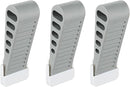 JQK Rubber Door Stopper Wedge, Grey 3 Pack Soft TPR Premium Door Stops for Bottom of Heavy Duty Door on Tile, Concrete, Carpet, Wooden Floor, DSB61-GY-P3 by TinyTreasures Baby Boutique