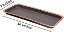 16" Decorative Rectangular Tray/Saucer (2 Pack) Fancy Trim Rustic/French Country Look, Planter Base for Indoor/Outdoor Decor Use. Long Lasting, Reusable Light Weight (16 inches, Copper) by GreenHaven Gardens