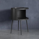 Modern Side Table,Round end Table with Open Storage,Metal nightstand,Bedside Table for Living Room,Bedroom by CozyNest Decor