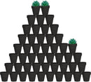 vensovo 48 Pcs Tiny Terracotta Pots - 2 inch Black Small Mini Clay Pots with Drainage Holes Flower Nursery Terra Cotta Pots for Indoor/Outdoor Succulent Plants, Crafts, Wedding Favor by GreenHaven Gardens