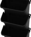 18 Pots Self-Watering Vertical Wall Planter, 39.4”L x 39.4”H Stackable Plastic Wall-Mounted Plant Grow Pots, Wall Hang Garden Planter Outdoor Indoor for Herbs Flowers Strawberries (Black) by CozyNest Decor