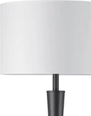 Globe Electric 67224 70" Floor Lamp, Matte Black Finish, White Fabric Shade, Modern Tapered Frame, E26 Base, Contemporary Living Room and Bedroom Lighting by CozyNest Decor