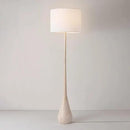 GLOBE Electric 52112 65" Floor Lamp, Faux Wood Finish, White Cotton Shade, Japandi Style, E26 Base, Modern Bedroom and Living Room Lighting by CozyNest Decor