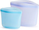 Stasher Premium Silicone Reusable Food Storage Bags, 2-Pack, Multi, Multi-Use Food Storage Bags, Lunch Bag, Travel Containers, BPA Free, Leak-free, Dishwasher-Safe, Eco-friendly by TinyTreasures Baby Boutique