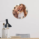 Generic Custom Clocks for Walls Personalized Wall Photo Customized Round Clock for Birthday Wedding Present Family Friends Gifts, 12x12Inch by TinyTreasures Baby Boutique