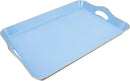 Spsyrine Light Blue Decorative Tray, Elegant Plastic Serving Tray with Handles, Coffee Table Tray for Ottoman, Living Room, Home Decor by CozyNest Decor