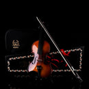Rhythm Violin Set for Beginners,Acoustic Violins Starter Kit Package for Student,Beginners Fiddle with Hard Case, Rosin, Shoulder Rest, Bow, and Extra Strings (NATURAL, 3/4) by TinyTreasures Baby Boutique