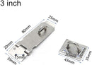 Door Locks Hasp Latch, 3 Inch Stainless Steel Safety Packlock Clasp Hasp Lock Latch, Extra Thick Door Gate Lock Hasp with Screws Brushed Finish 2 Pack by TinyTreasures Baby Boutique