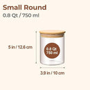 ComSaf 0.8 Qt Glass Food Storage Jars Set of 6, Clear Glass Storage Containers with Lids, Pantry Organization Jar, Spice Jar, Blooming Tea, Coffee and Sugar Container, Small Canister Set for Kitchen by CozyNest Decor